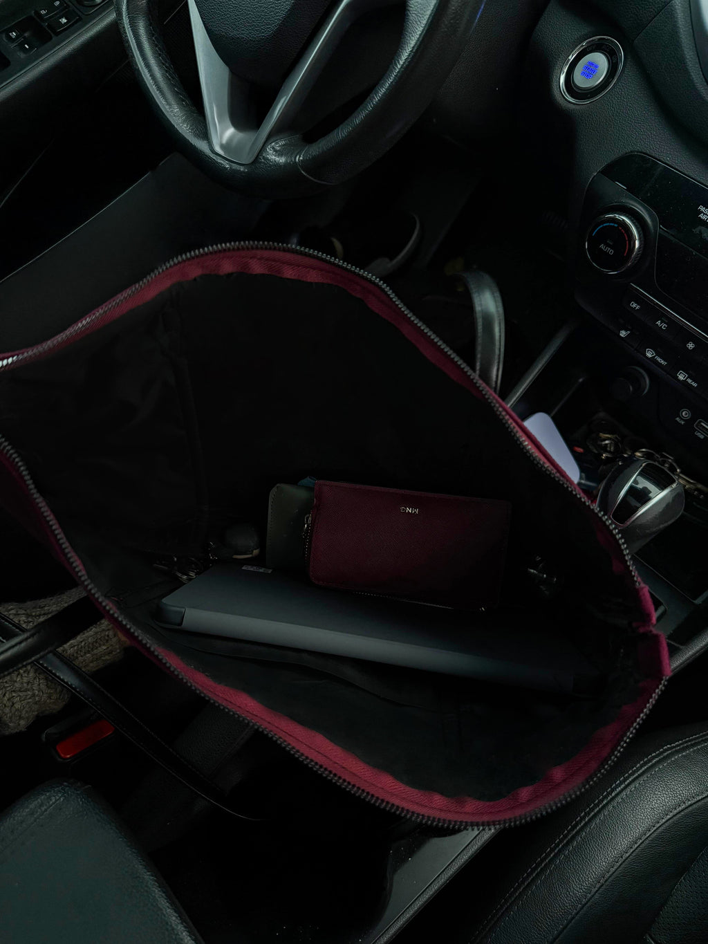 Süet Mürdüm Şeritli Shopper Omuz Çantası Lizze Plum