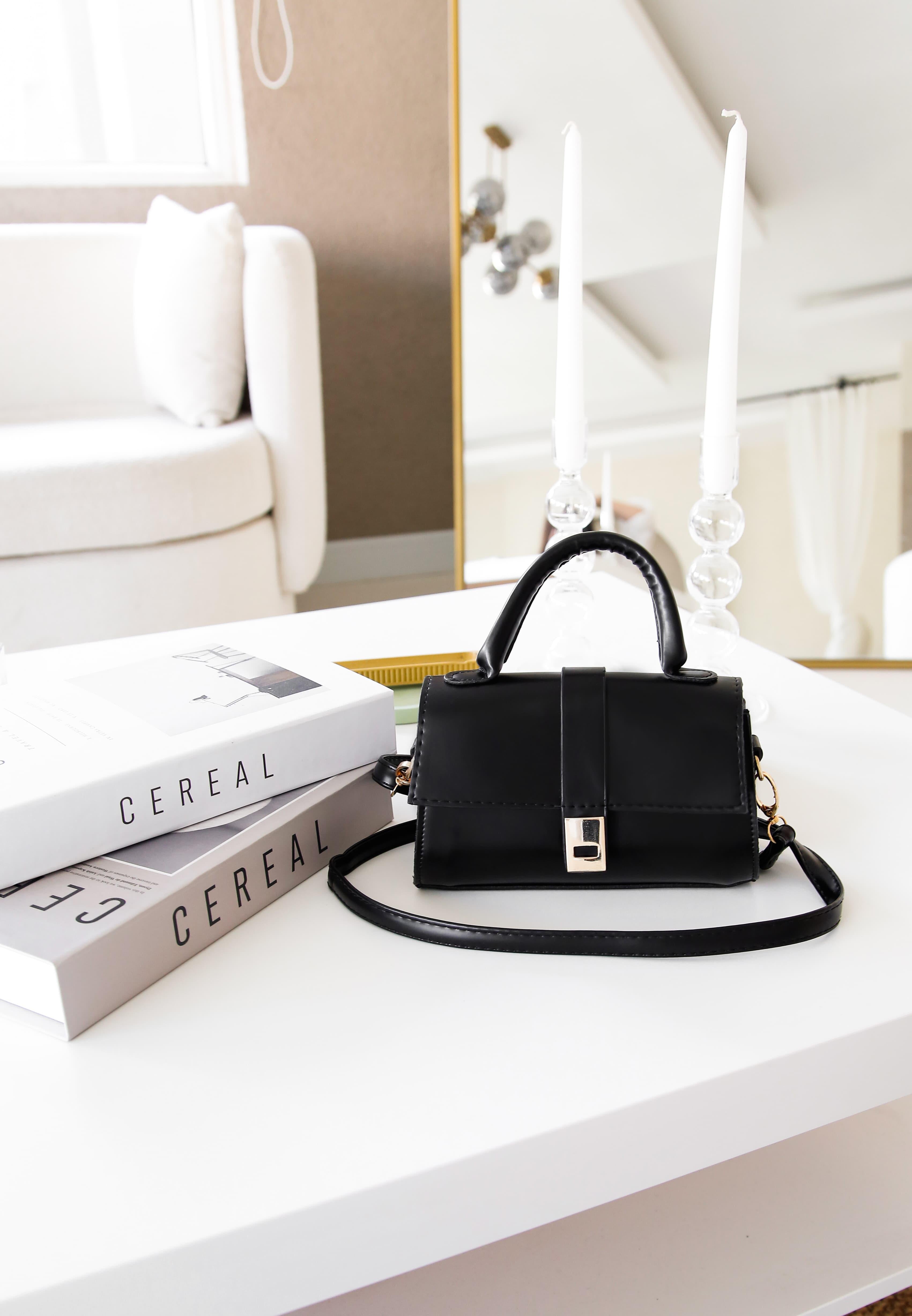 Siyah Suni Deri Çıtçıtlı Ayarlanabilir Askılı Şık Kadın El, Kol Ve Omuz Çantası Orven