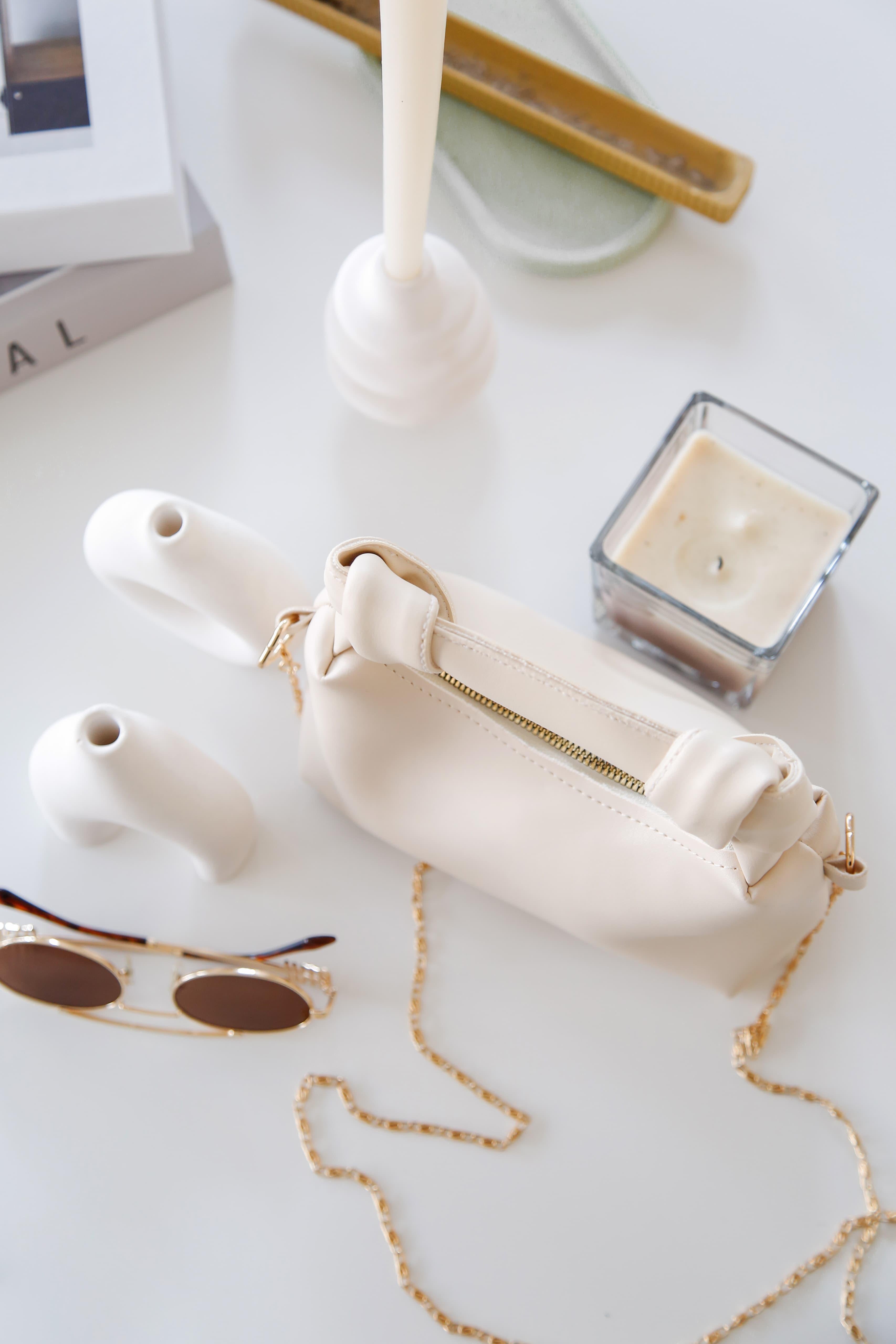 Krem Soft Modern Deri Şık Burgu Detaylı Zarif Zincir Askılı El Ve Omuz Çantası Zyra Lvory